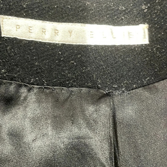 Vintage Perry Ellis Wool Black 3/4 Length Coat ILGWU Made in USA 12 - Picture 11 of 16